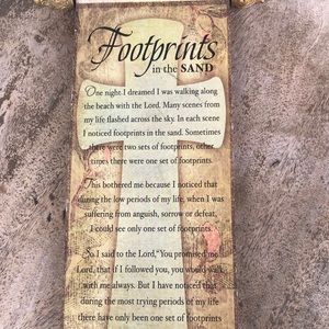 Footprints In The Sand wall decor
